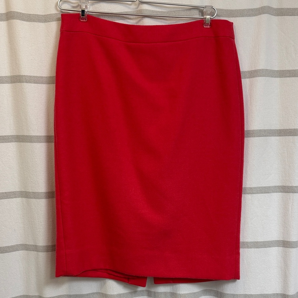 J. Crew Vibrant Red Pencil Skirt